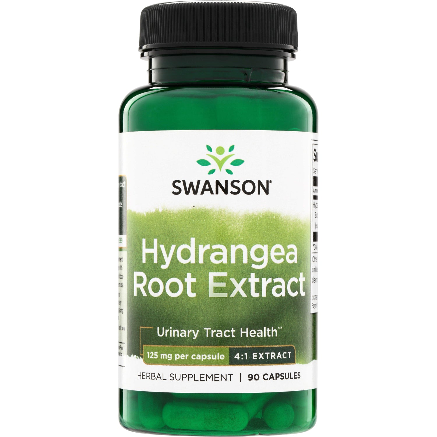 SW1146 | Swanson Hydrangea Root Extract bottle, 125 mg per capsule 4:1 extract, 90 capsules, Urinary Tract Health