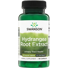 SW1146 | Swanson Hydrangea Root Extract bottle, 125 mg per capsule 4:1 extract, 90 capsules, Urinary Tract Health