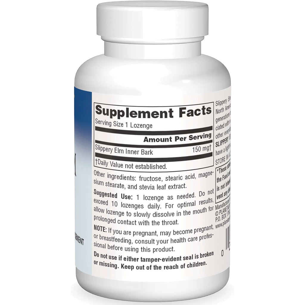 PF132 | Supplement Facts panel and ingredient text on back of white lozenge bottle - Thumbnail