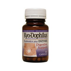 KY085 | Brown bottle of Kyo-Dophilus probiotic supplement labeled Digestive Support 60 capsules