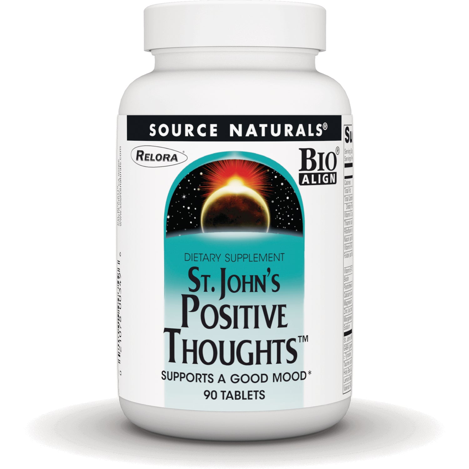 SN175 | Source Naturals St. Johns Positive Thoughts dietary supplement, supports a good mood, 90 tablets