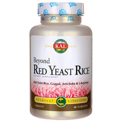KL490 | KAL Beyond Red Yeast Rice dietary supplement bottle front label showing 60 tablets and Clinical Lifestyles