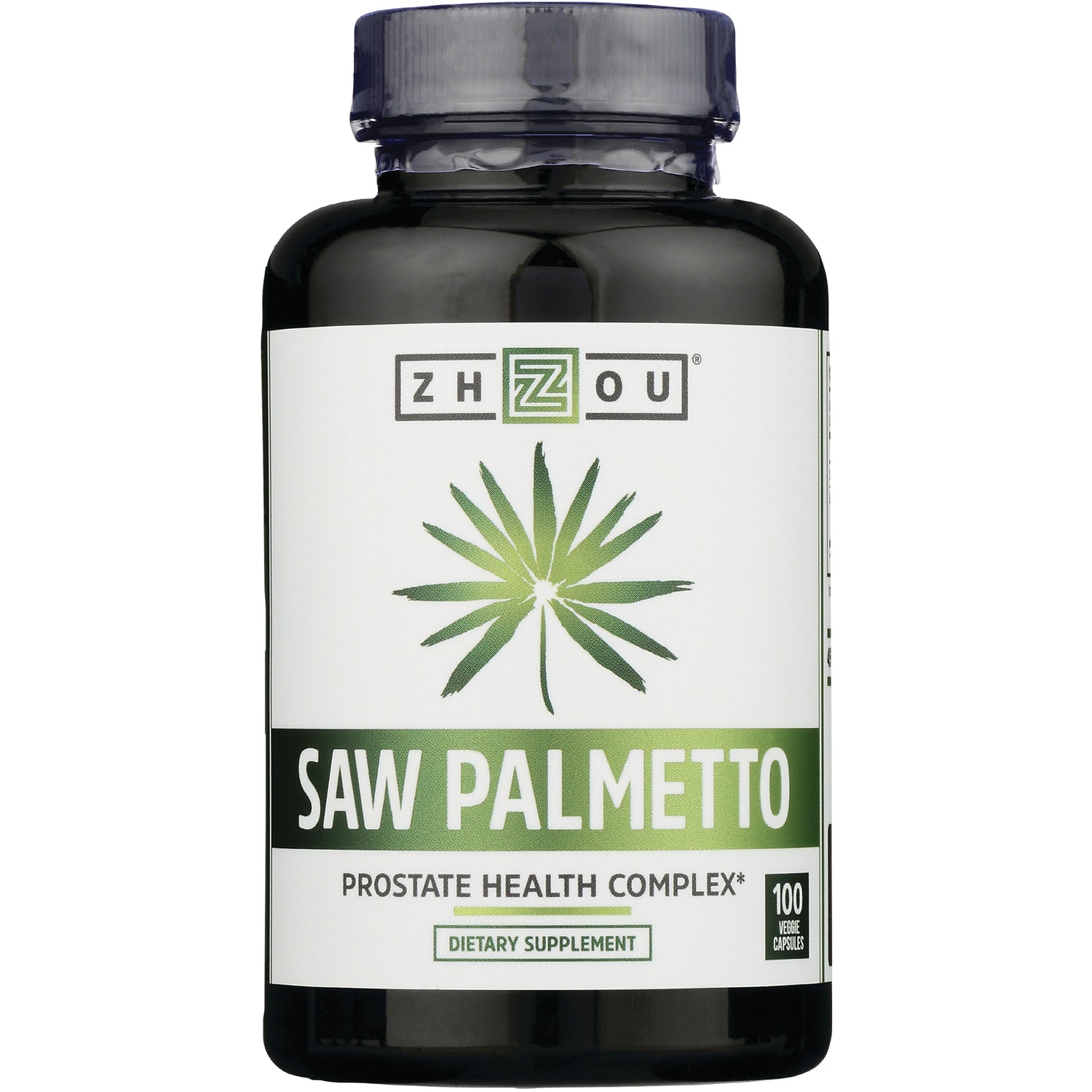 ZOU003 | Zhou Saw Palmetto prostate health complex, 100 veggie capsules bottle