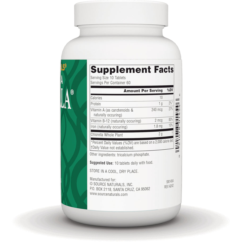 SN148 | back label showing Supplement Facts panel and suggested use on white and green supplement bottle - Thumbnail