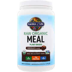 GLF142 | Garden of Life Raw Organic Meal plant-based chocolate meal replacement shake, 20g protein, 6g fiber