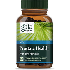 GH018 | Gaia Herbs Prostate Health bottle, 60 vegan liquid phyto-caps with saw palmetto