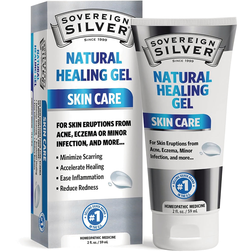 SSL015 | Sovereign Silver Natural Healing Gel, skin care tube with box, 2 fl oz - Thumbnail