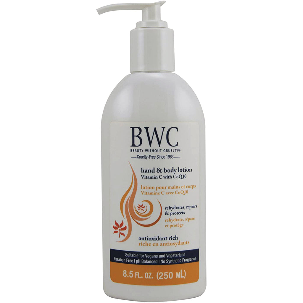 BWC108 | white pump bottle of BWC hand & body lotion Vitamin C with CoQ10 8.5 FL. OZ (250 mL) - Thumbnail