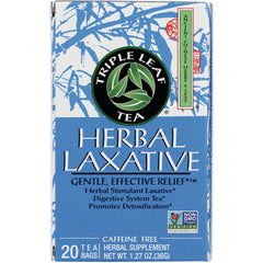 TLT004 | Triple Leaf Tea Herbal Laxative, 20 tea bags, caffeine free, Non-GMO Project Verified