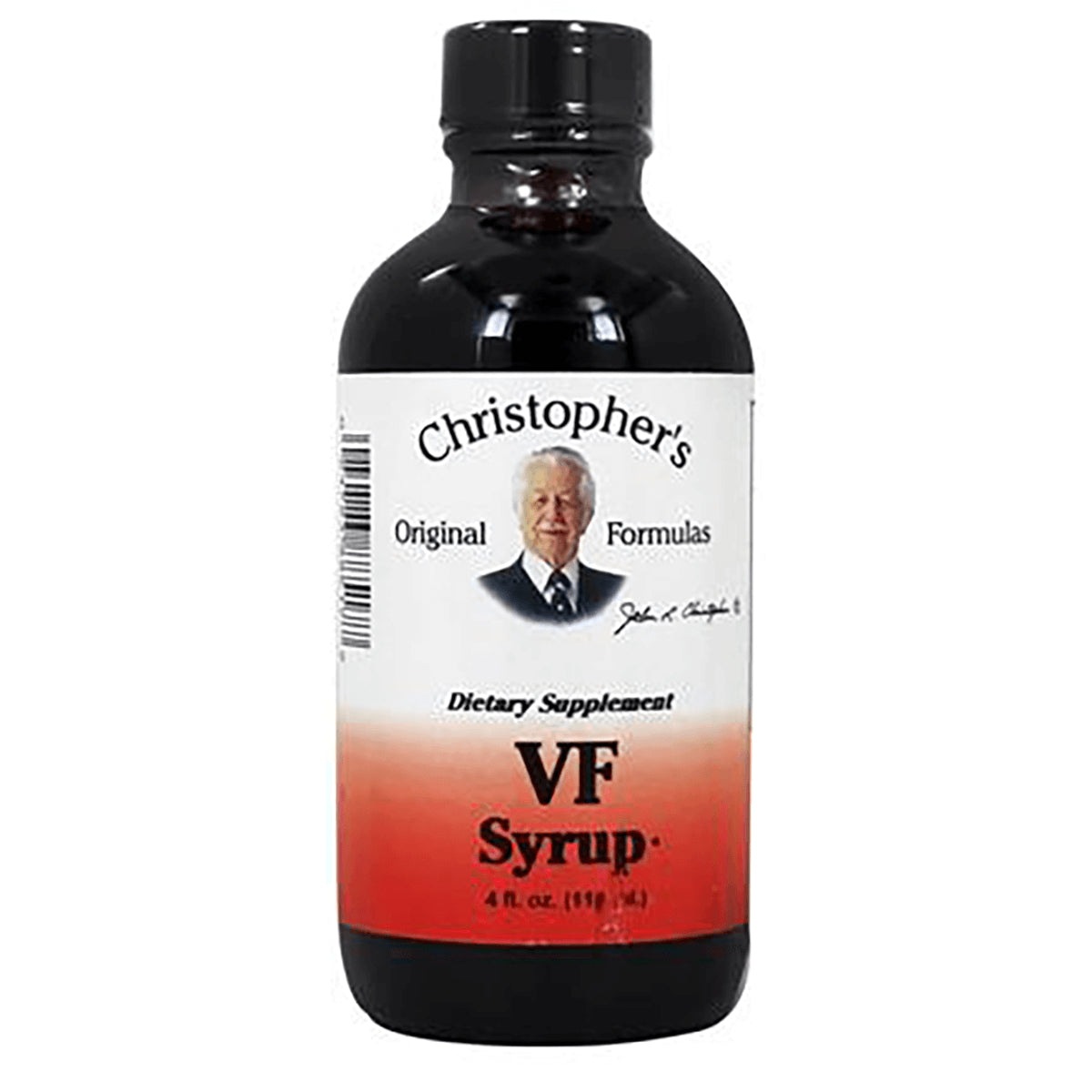 DCR004 | Christopher's VF Syrup 4 fl oz dietary supplement bottle front label showing Christopher's Original Formulas