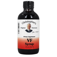 DCR004 | Christopher's VF Syrup 4 fl oz dietary supplement bottle front label showing Christopher's Original Formulas