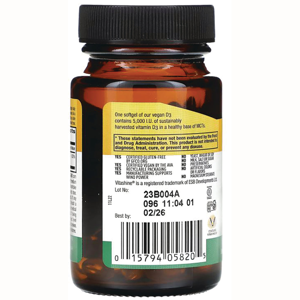 CRL591 | Amber supplement bottle back showing barcode, lot code, best by date and label text - Thumbnail