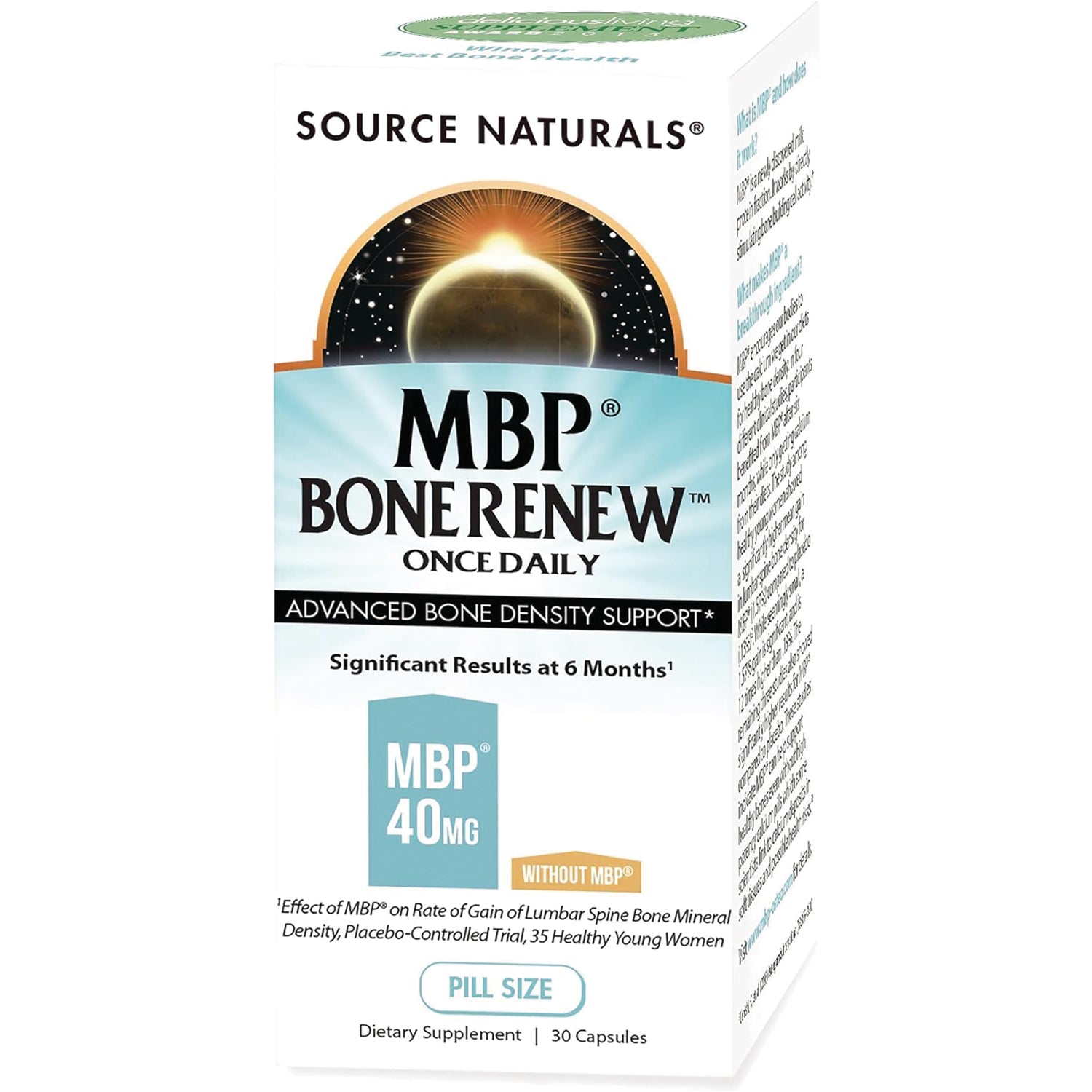 SN549 | Source Naturals MBP Bone Renew Once Daily, advanced bone density support, 30 capsules