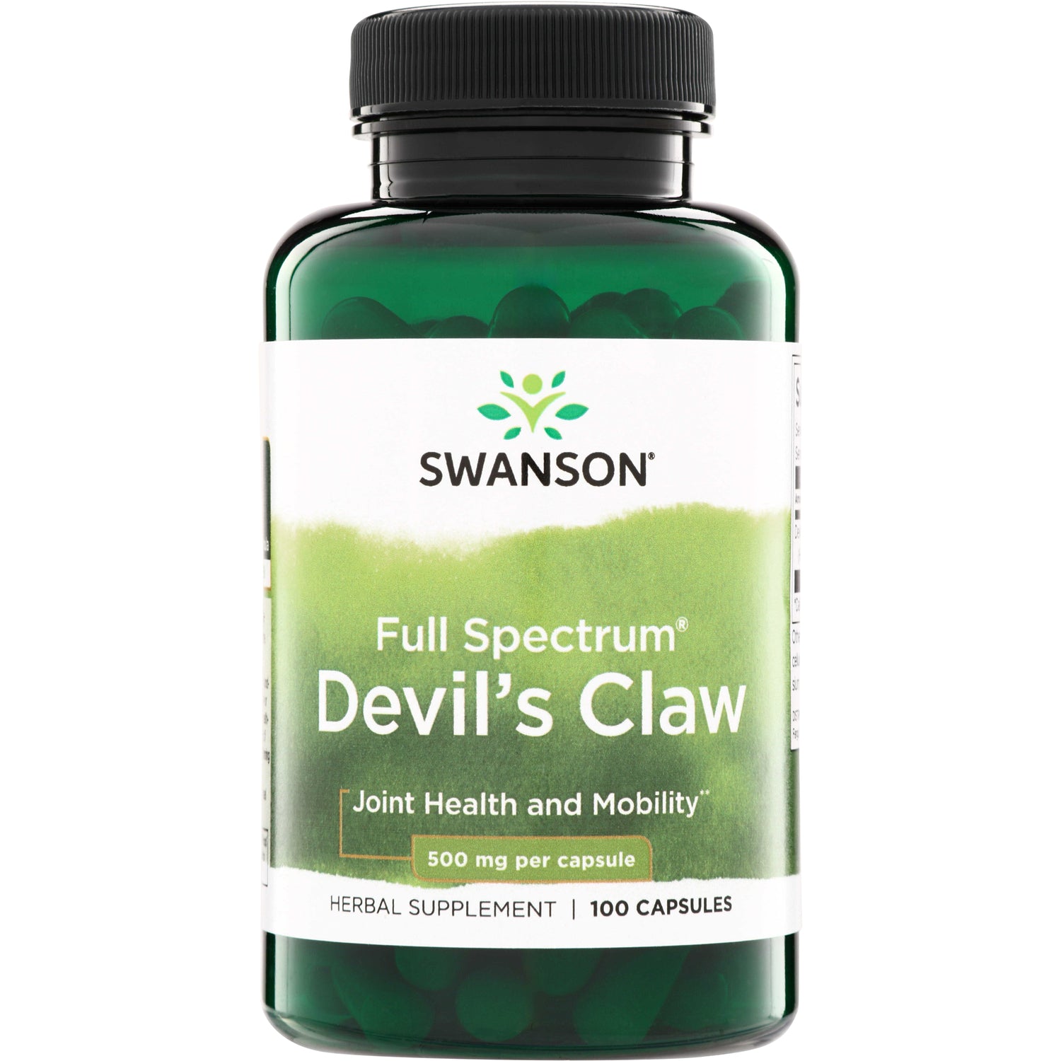 SW959 | Swanson Full Spectrum Devil's Claw, 500 mg per capsule, 100 capsules, front label