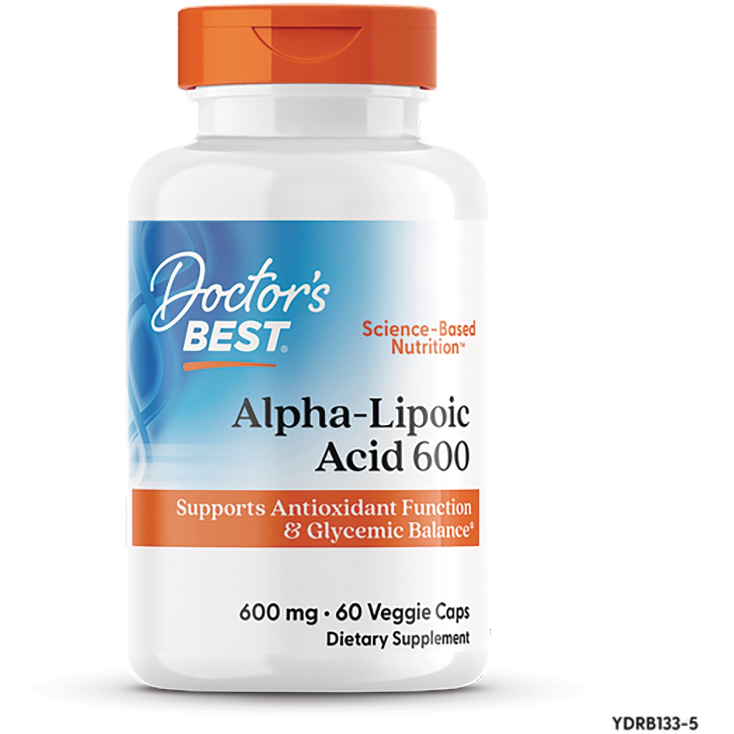 DB075 | Doctor's BEST Alpha-Lipoic Acid 600 supplement bottle, 600 mg, 60 veggie caps