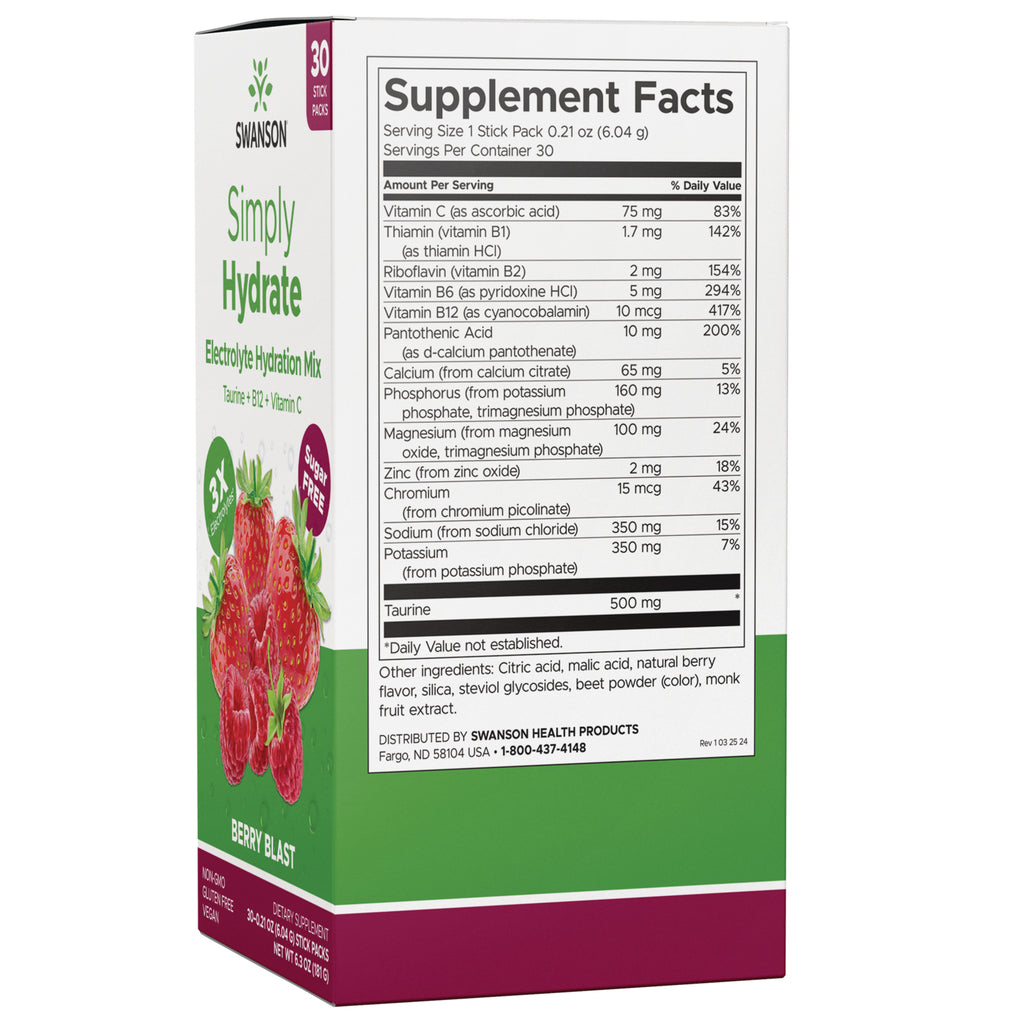 SW1898 |Back label with supplement facts and serving information - Thumbnail