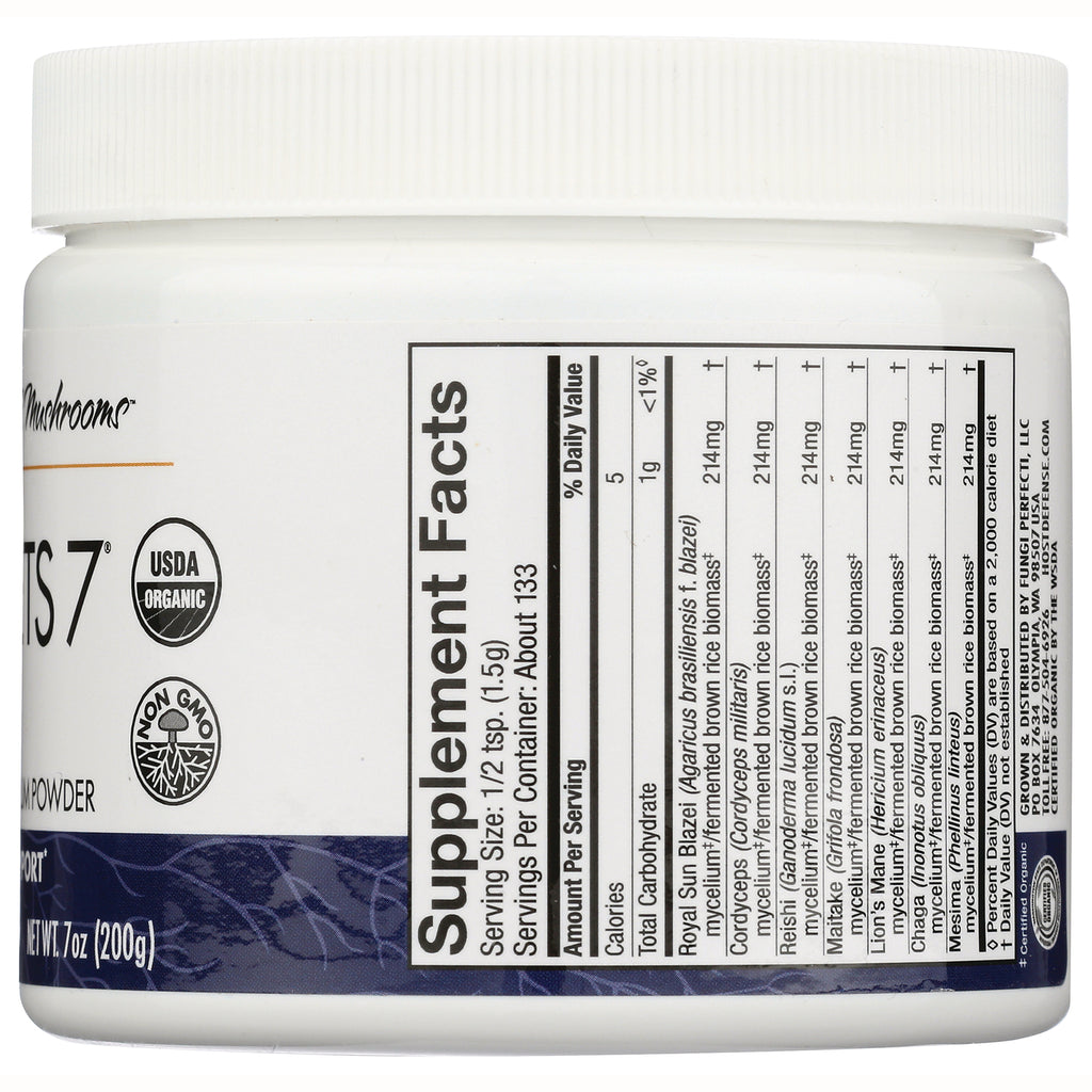 FUN048 | Supplement Facts panel and ingredient list on back of white jar - Thumbnail