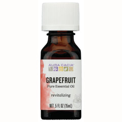 ARC034 | Aura Cacia Grapefruit pure essential oil bottle, revitalizing, 0.5 fl oz