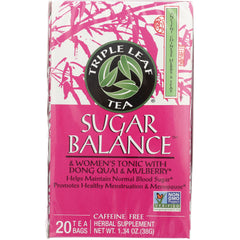 TLT017 | Triple Leaf Tea Sugar Balance herbal tea, women's tonic with dong quai & mulberry, 20 tea bags