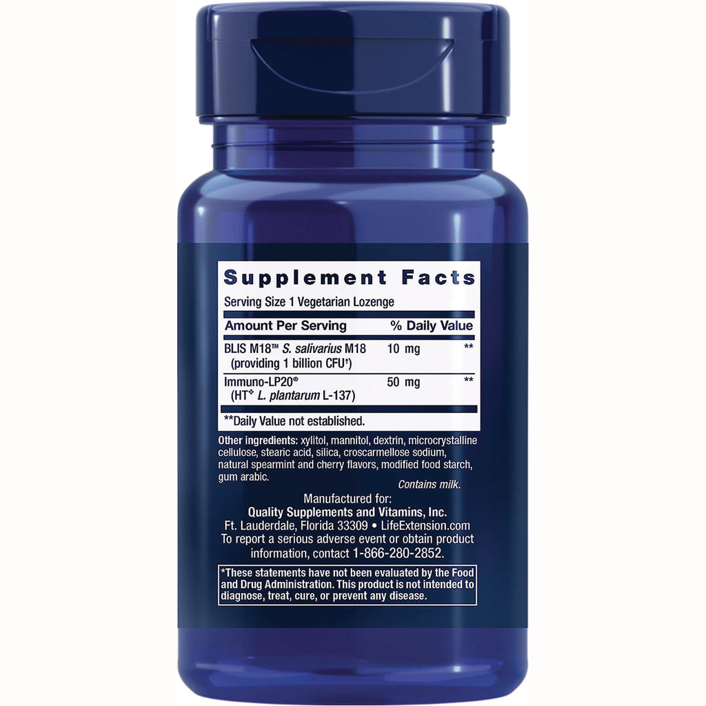LE426 | Back of blue supplement bottle showing Supplement Facts panel and ingredients listing - Thumbnail