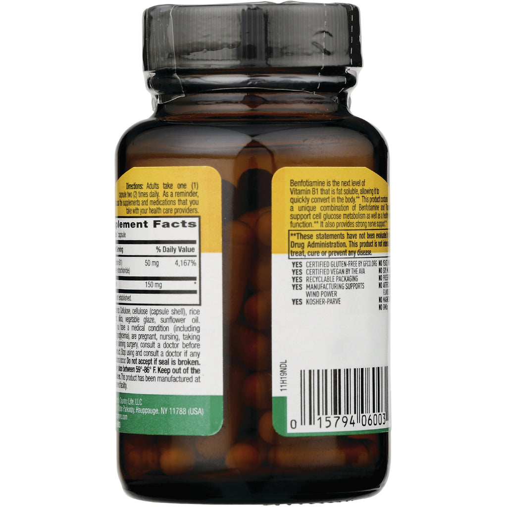 CRL593 | Back of amber supplement bottle showing supplement facts panel, barcode, label text and capsules - Thumbnail