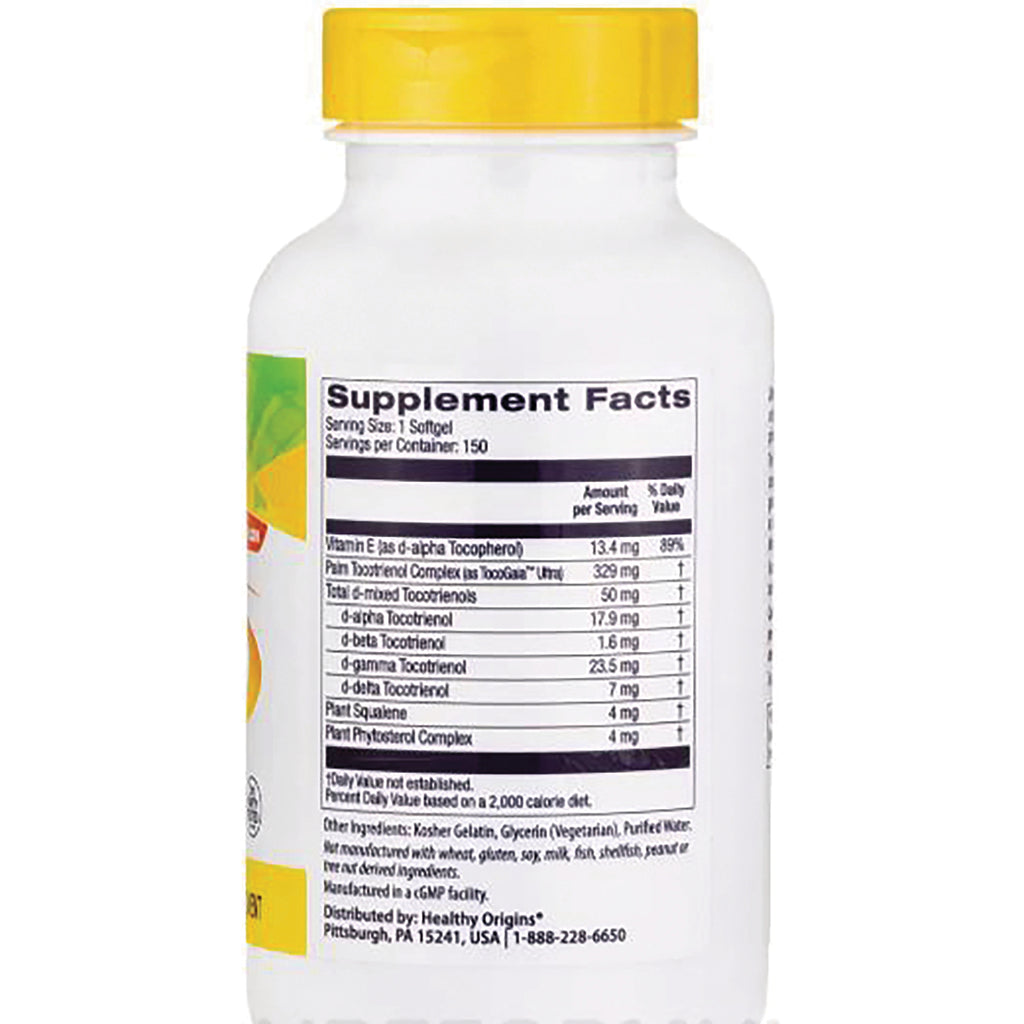 HRG036 | Back of white supplement bottle showing Supplement Facts panel and ingredient table - Thumbnail