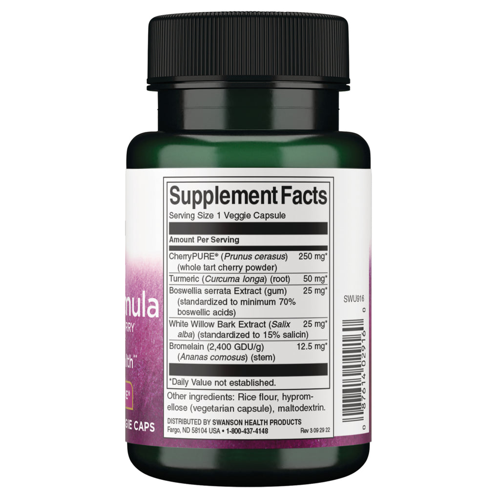 SWU916 | Back label with supplement facts and serving informatio - Thumbnail