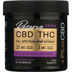 CV047 | Reserve CBD | THC full spectrum hemp extract front label, dragon fruit 30 gummies
