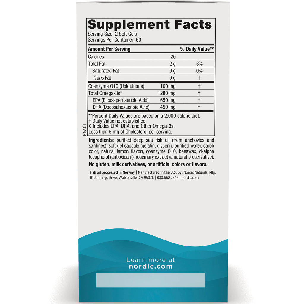 NRN096 | Back panel showing Supplement Facts table, ingredient list, and nordic.com branding - Thumbnail