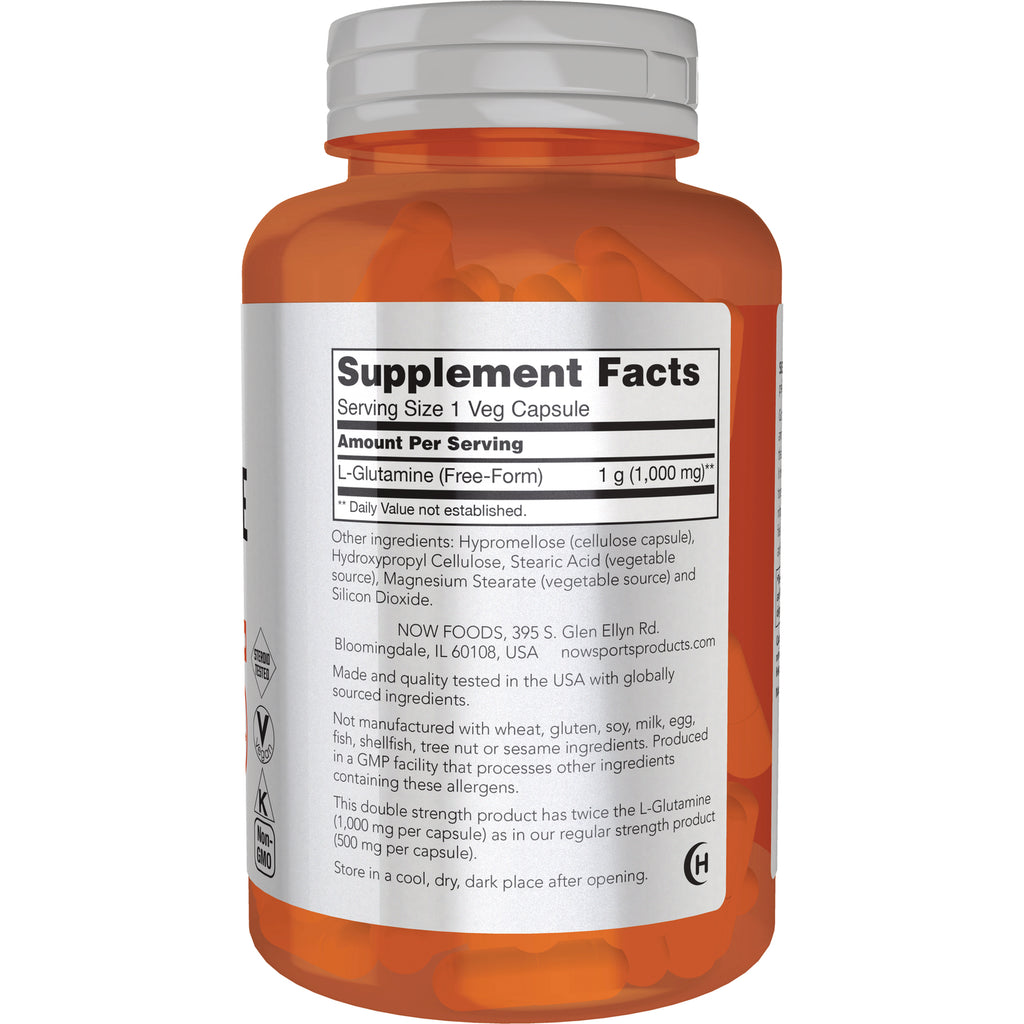 NWF831 | back of amber supplement bottle showing Supplement Facts label with serving size 1 veg capsule and ingredients - Thumbnail