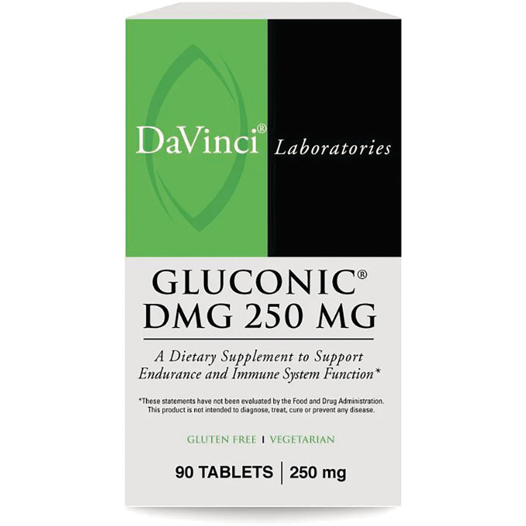 DVL096 | DaVinci Laboratories Gluconic DMG 250 mg box, 90 tablets, gluten free vegetarian - Thumbnail