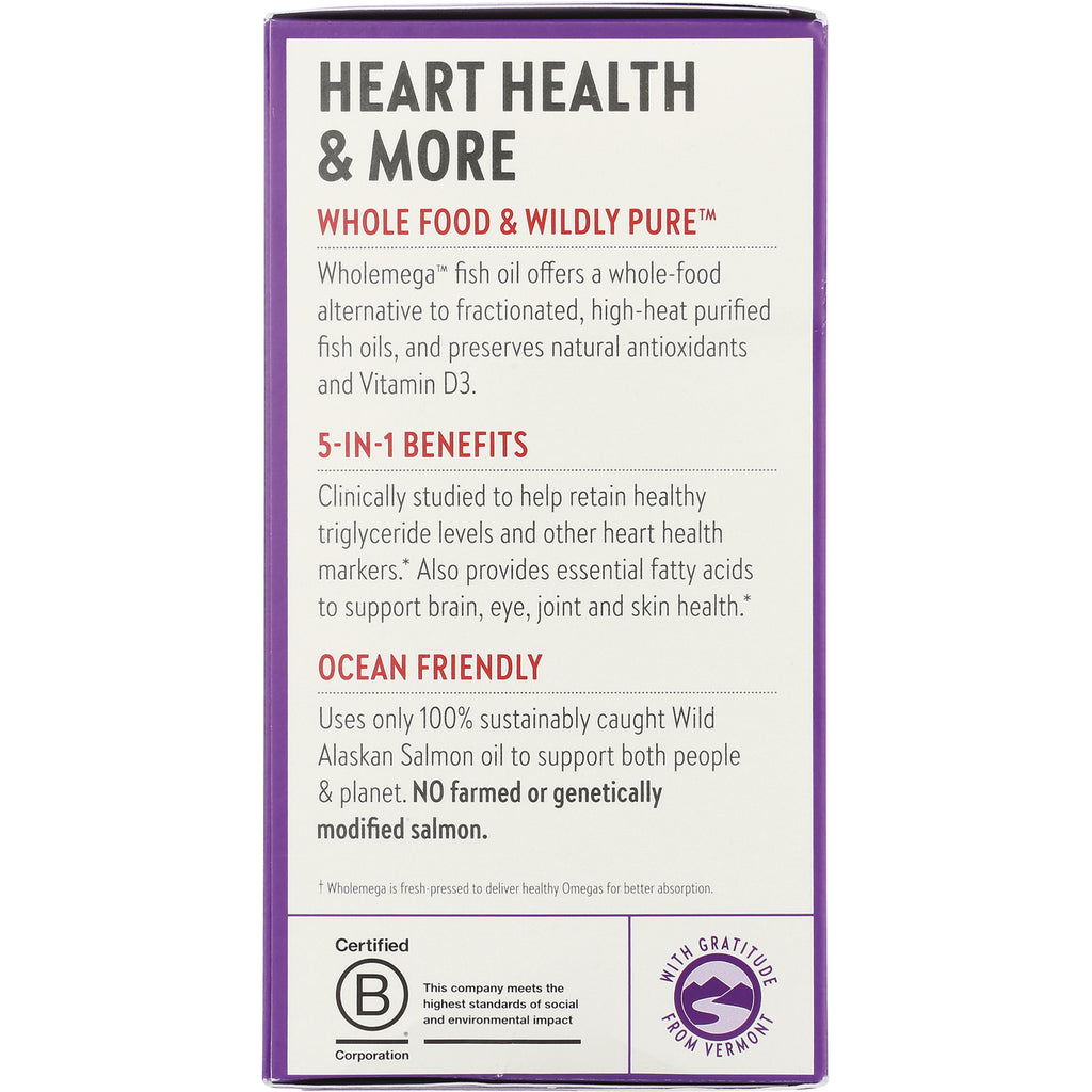 NWC209 | product infographic on box listing Heart Health & More, 5-in-1 benefits, ocean friendly claim and certified B logo - Thumbnail