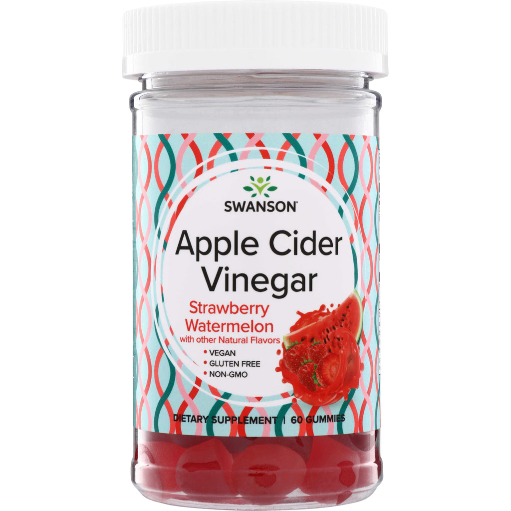 SW1845 | Swanson Apple Cider Vinegar gummies, Strawberry Watermelon flavor, 60 gummies - Thumbnail