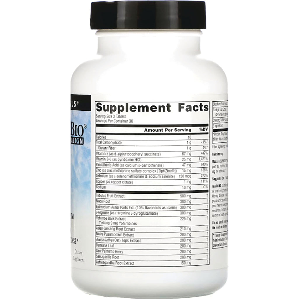 SN211 | Supplement Facts label on bottle back, serving size 3 tablets - Thumbnail