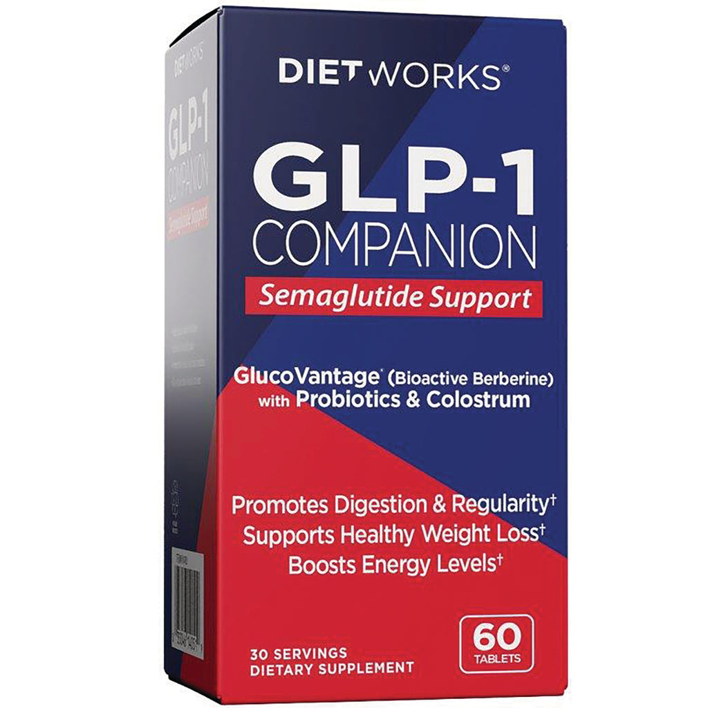 DTW003 | Dietworks GLP-1 Companion box front labeled Semaglutide Support, 60 tablets dietary supplement - Thumbnail