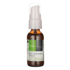 DVL011 | brown glass spray bottle with white pump labeled DaVinci Melatonin Spray