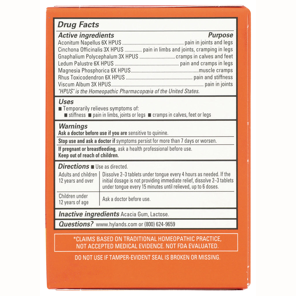 HY260 | Back panel showing Drug Facts with active and inactive ingredients, uses, warnings, and directions - Thumbnail