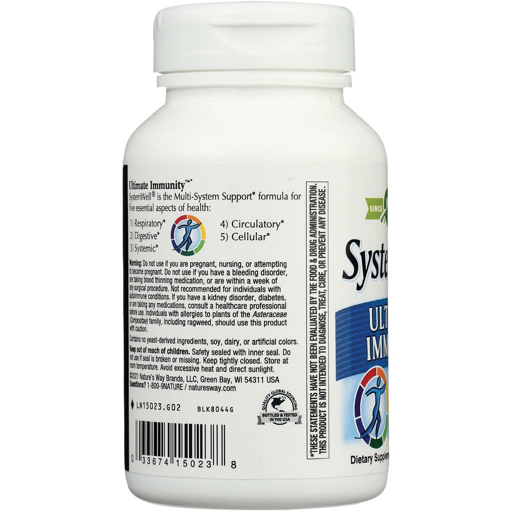 NW574 | bottle back label showing product infographic, warnings, ingredients, and barcode - Thumbnail