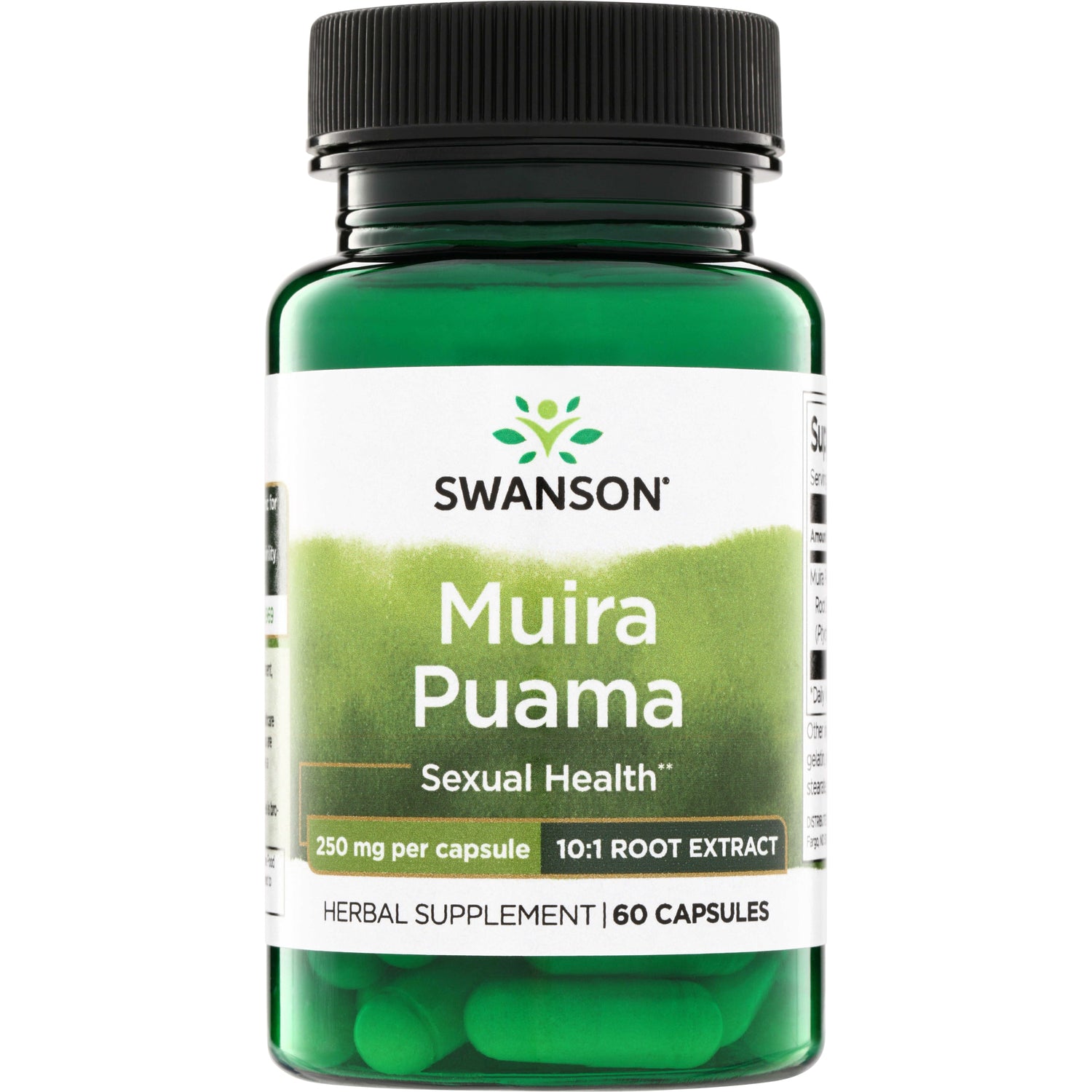SWH080 | Swanson Muira Puama, Sexual Health, 250 mg per capsule, 10:1 root extract, 60 capsules