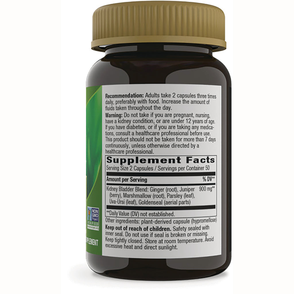 NW091 | Back of brown supplement bottle showing Supplement Facts label, serving size 2 capsules and warning text - Thumbnail