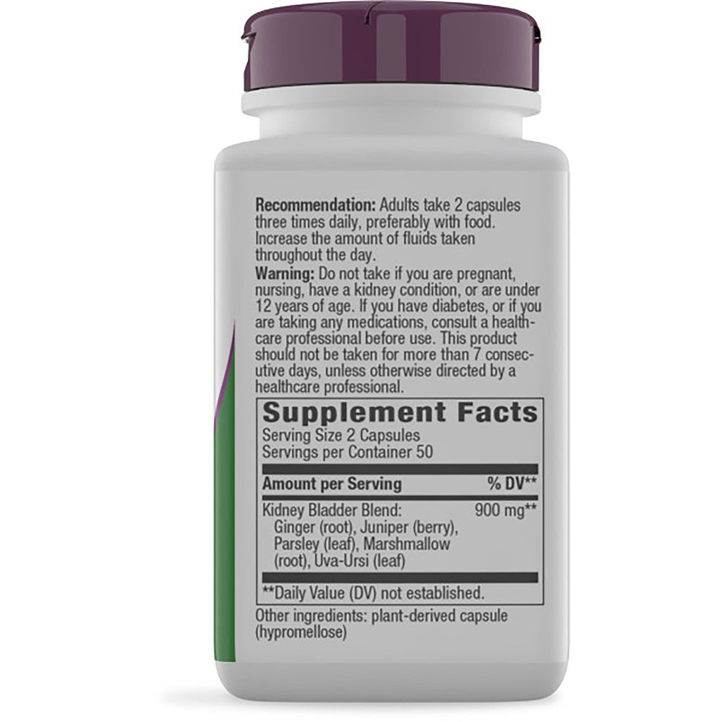 NW091 | Back of brown supplement bottle showing Supplement Facts label, serving size 2 capsules and warning text - Thumbnail