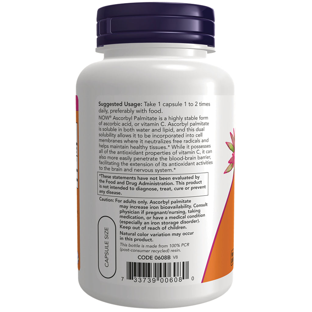 NWF1381 | Back label of white supplement bottle showing suggested usage, caution statements and barcode - Thumbnail