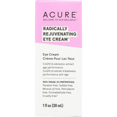 ACR006 | ACURE Radically Rejuvenating Eye Cream box, pink and white front packaging, 1 fl oz (30 mL)
