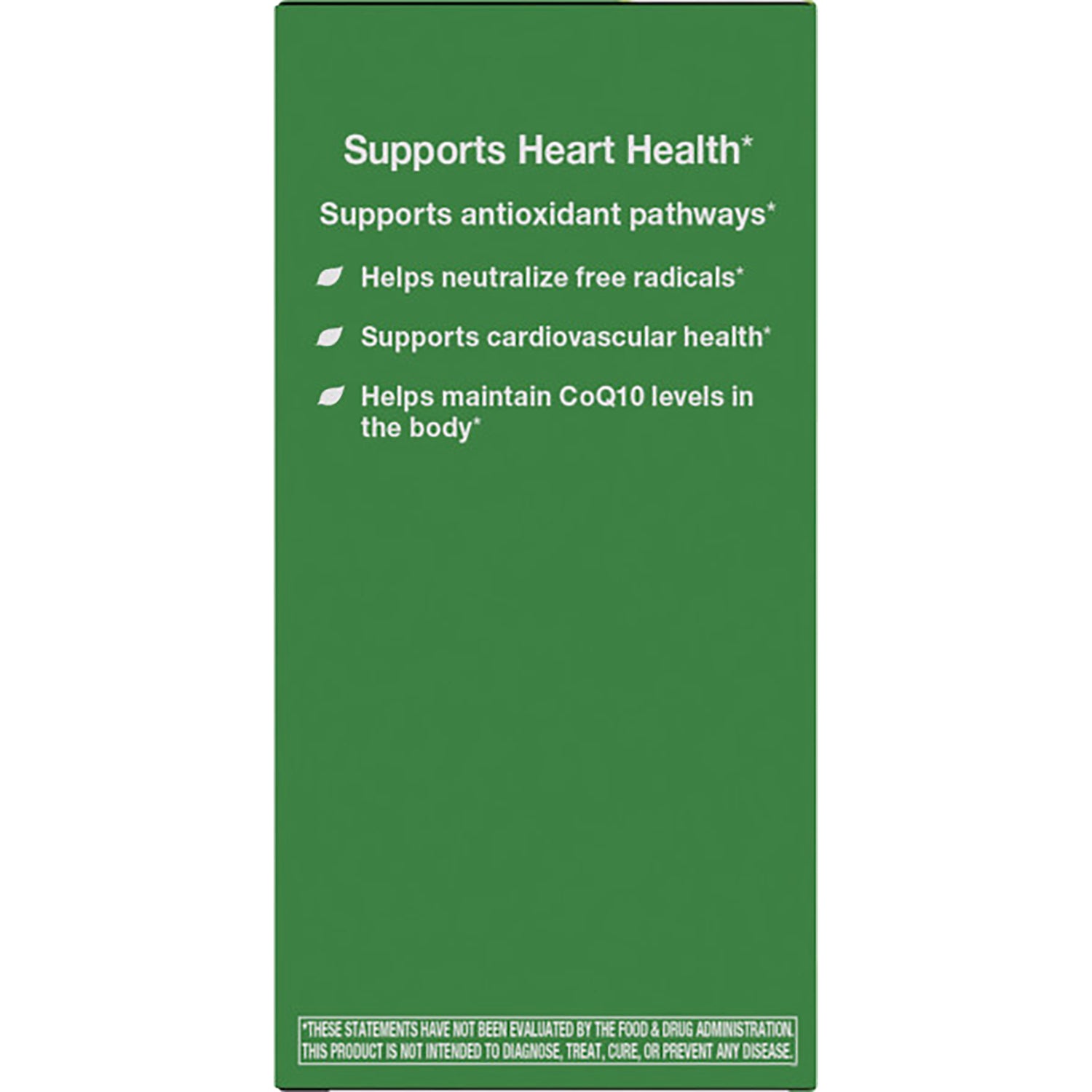 ET385 | Purple product infographic titled SMART Q10 featuring Vitaline brand CoQ10 and bullet points on heart and brain health