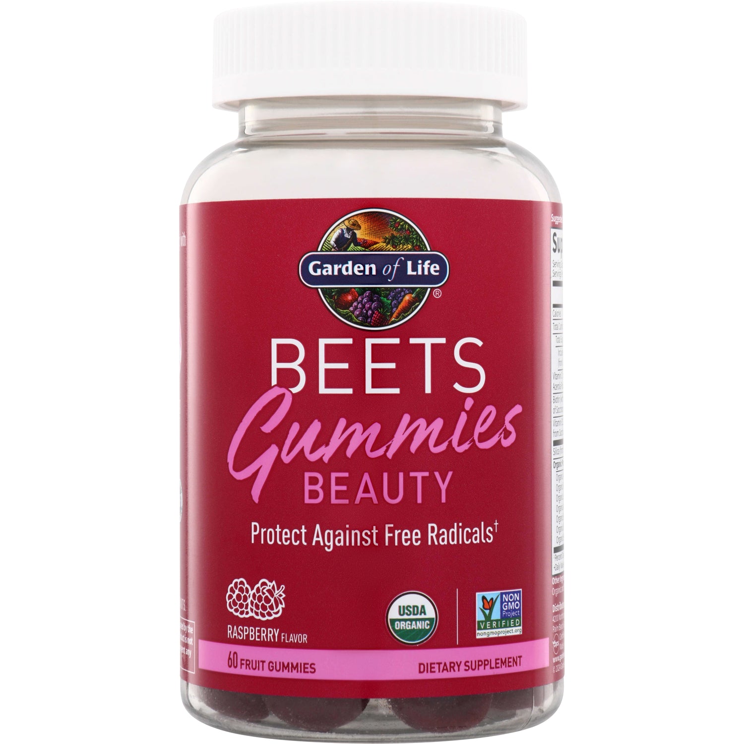 GLF348 | Garden of Life Beets Gummies Beauty, raspberry flavor, 60 fruit gummies