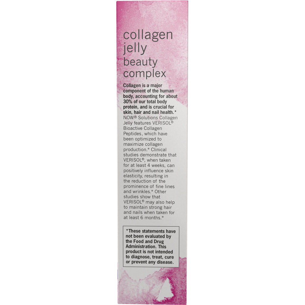 NWF1365 | Back panel of pink box labeled collagen jelly beauty complex with product description and FDA disclaimer - Thumbnail