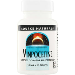 SN271 | Source Naturals Vinpocetine dietary supplement, 10 mg, 60 tablets, Non-GMO validated