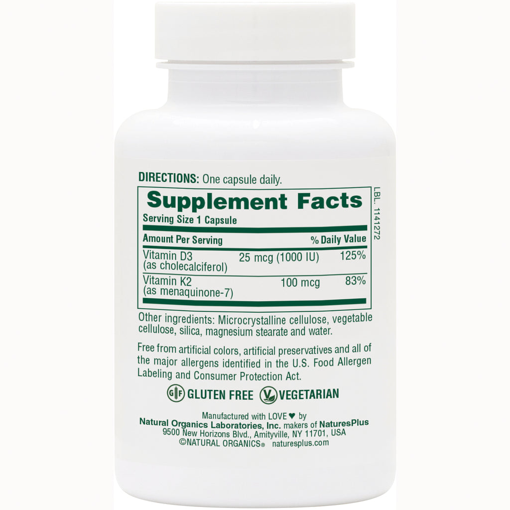 NTP108 | back of white supplement bottle showing Supplement Facts table, directions, ingredients and gluten free and vegetarian icons - Thumbnail