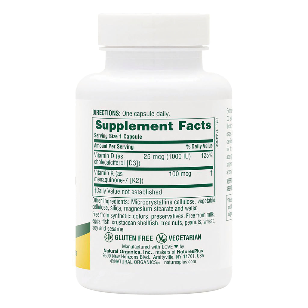 NTP108 | back of white supplement bottle showing Supplement Facts table, directions, ingredients and gluten free and vegetarian icons - Thumbnail