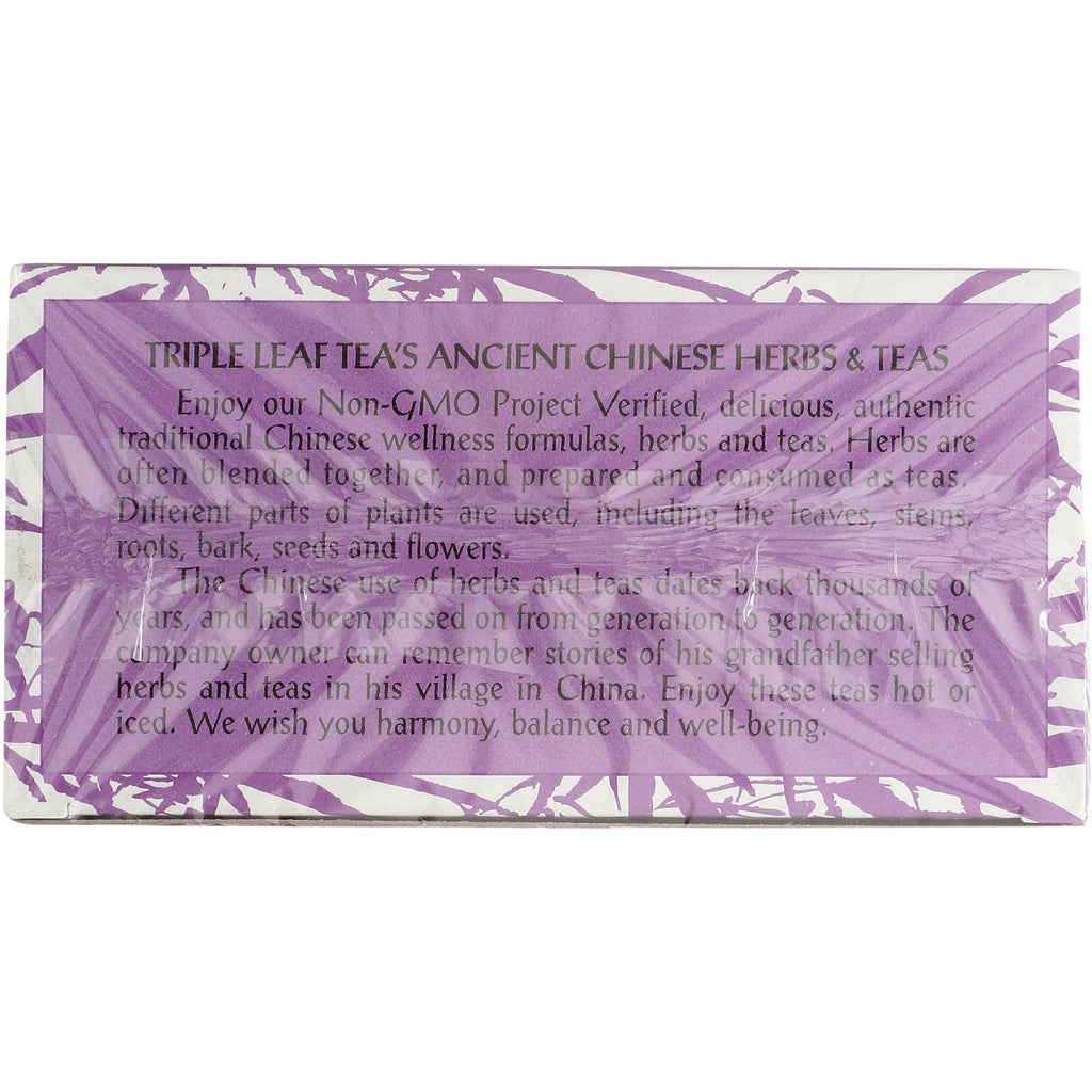 TLT016 | Triple Leaf Teas Ancient Chinese Herbs & Teas panel with Non-GMO Project Verified text - Thumbnail